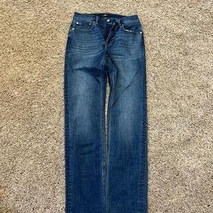 7 For All Mankind Dark Blue Straight Leg Jeans